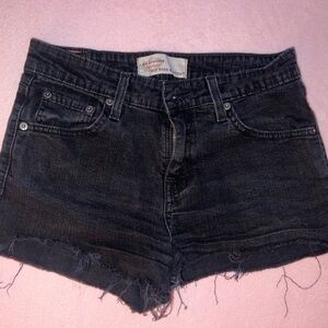Levi's Black Denim Jean Shorts